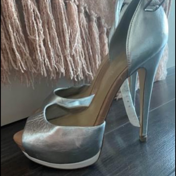 Silver Aldo Heels - Picture 1 of 6